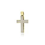 Σταυρός Βάπτισης Val΄Oro για Αγόρι από Λευκό και Κίτρινο Χρυσό Κ14 039725