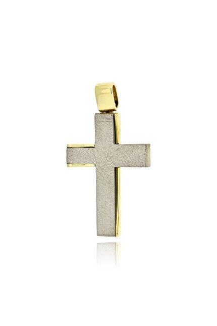 Σταυρός Βάπτισης Val΄Oro για Αγόρι από Λευκό και Κίτρινο Χρυσό Κ14 039725