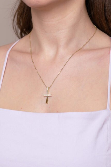 Σταυρός Βάπτισης Val΄Oro για Κορίτσι Κίτρινο Χρυσό Κ14 038395 1