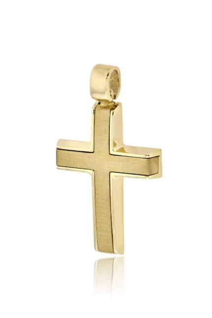 Σταυρός Βάπτισης για Αγόρι Val΄Oro Σκέτος από Κίτρινο Χρυσό Κ14 033118