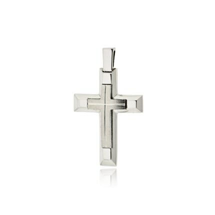 Σταυρός Βάπτισης για Αγόρι Val΄Oro Σκέτος από Λευκό Χρυσό Κ14 039735