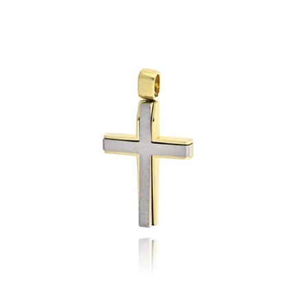 Σταυρός Βάπτισης για Αγόρι Val΄Oro από Δίχρωμο Χρυσό Κ14 038562