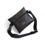 Τσάντα χιαστί δερμάτινη κροκό