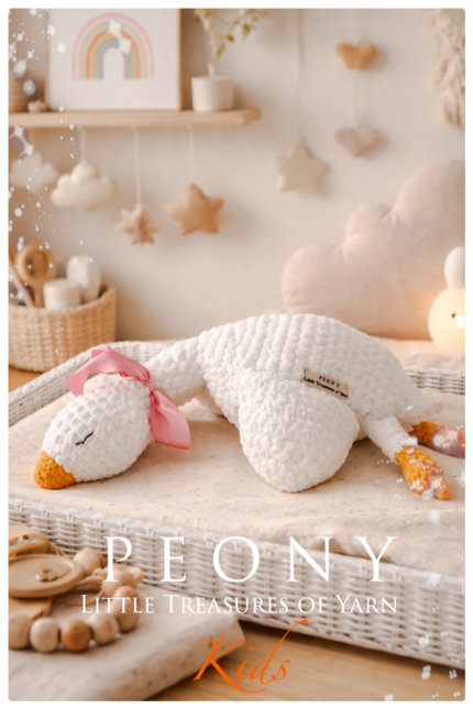 Χειροποίητη βελουδινη χηνα amigouroumi