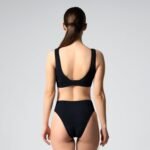 Non padded cups  No clasp  High cut bottom Best for a B cup and above  Sensitive to pool use 