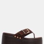 Clogs με Διακοσμητική Τόκα - Καφέ Σκούρο