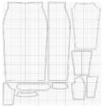 Φόρεμα με έξω τους ώμους πατρόν - Image 3