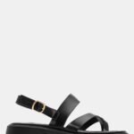 Flat Σανδάλια με Λουράκια - Μαύρο
