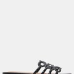 Flat Σανδάλια με Σχέδιο - Μαύρο