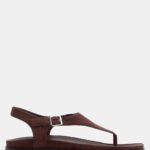 Flat Σανδάλια με Τόκα - Καφέ Σκούρο