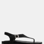 Flat Σανδάλια με Τόκα - Μαύρο