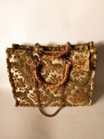 Χειροποίητη τσάντα tote, από ύφασμα σε στυλ vintage, χειρός και ώμου