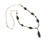 Ατσάλινο Κολιέ με Λαμπραντορίτη και Πρενίτη