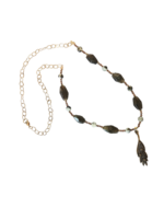 Ατσάλινο Κολιέ με Λαμπραντορίτη και Πρενίτη