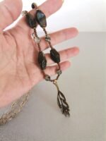 Ατσάλινο Κολιέ με Λαμπραντορίτη και Πρενίτη - Image 3