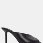 Mules Peep Toe - Μαύρο