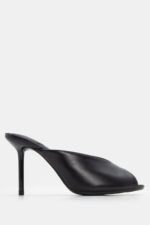 Mules Peep Toe - Μαύρο