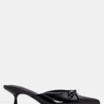 Mules Μυτερά με Διακοσμητικό Φιόγκο - Μαύρο