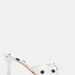 Mules Πουά με Φιόγκο - Λευκό