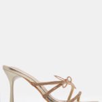 Mules με Διακοσμητική Πεταλούδα & Strass - Χρυσό