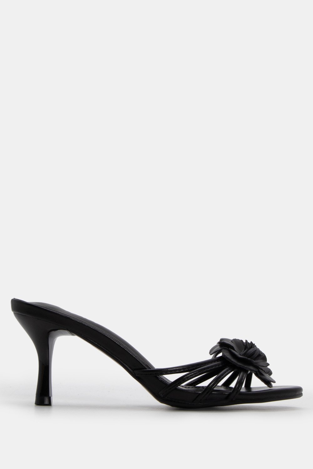 Mules-με-Διακοσμητικό-Λουλούδι-Μαύρο Mules με Διακοσμητικό Λουλούδι - Μαύρο