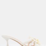 Mules με Διακοσμητικό Λουλούδι & Πέρλα - Λευκό