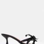 Mules με Διακοσμητικό Λουλούδι & Πέρλα - Μαύρο