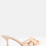 Mules με Διακοσμητικό Λουλούδι & Πέρλα - Μπεζ