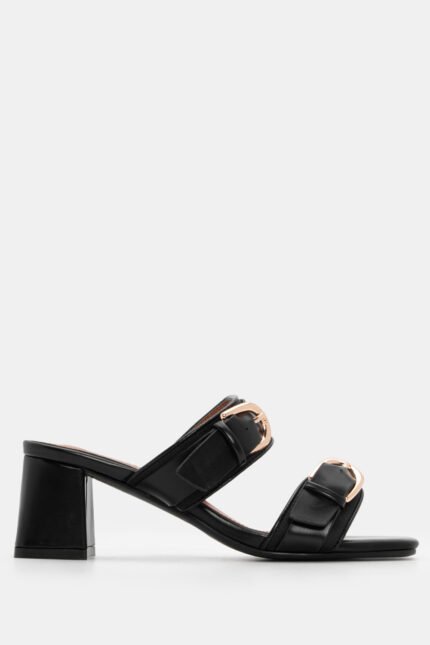 Mules με Διπλές Τόκες - Μαύρο