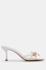 Mules με Μεταλλική Λεπτομέρεια - Λευκό