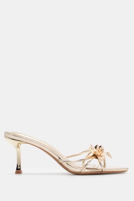 Mules με Μεταλλική Λεπτομέρεια - Χρυσό