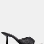 Mules με Φάσα από Δίχτυ - Μαύρο