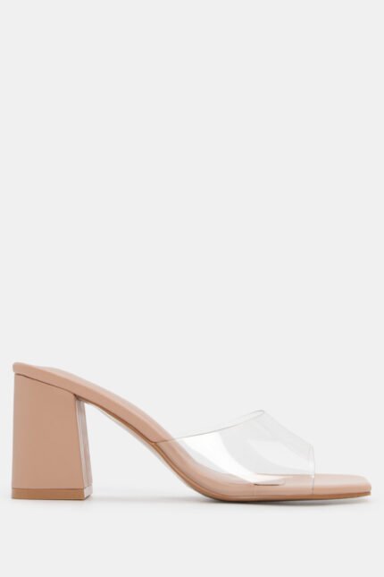 Mules με Φαρδιά Φάσα - Nude