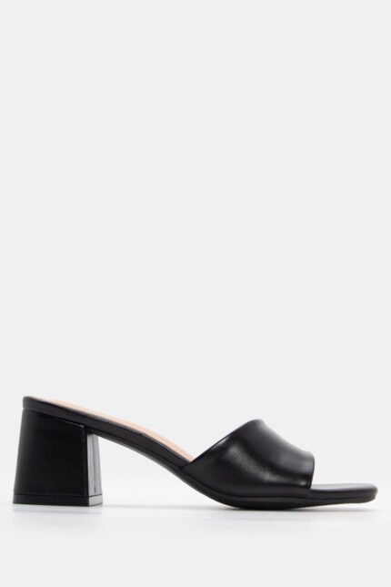 Mules με Φαρδιά Φάσα - Μαύρο