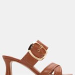 Mules με Χιαστί Λουράκια - Κάμελ