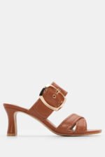 Mules με Χιαστί Λουράκια - Κάμελ