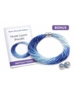 bonus bracelet pattern with magnetic clasp and finished beaded bracelet seed beads kit