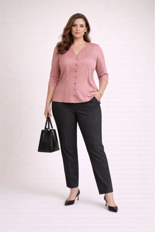 sewing pattern tailored button down μπλούζα PLUS SIZE