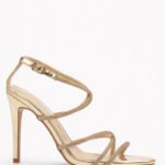 Πέδιλα Μυτερά με Strass - Χρυσό