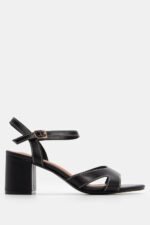 Πέδιλα με Ανοίγματα στο Πλάι & Ραφές - Μαύρο