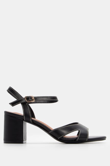 Πέδιλα με Ανοίγματα στο Πλάι & Ραφές - Μαύρο