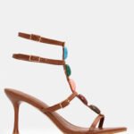 Πέδιλα με Διακοσμητικές Πέτρες - Κάμελ