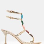 Πέδιλα με Διακοσμητικές Πέτρες - Χρυσό