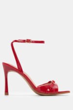 Πέδιλα με Διακοσμητικό Λουράκι & Μπαρέτα - Κόκκινο