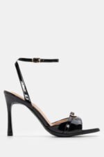 Πέδιλα με Διακοσμητικό Λουράκι & Μπαρέτα - Μαύρο