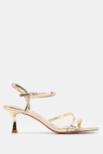 Πέδιλα με Μπαρέτα & Λουράκια - Χρυσό