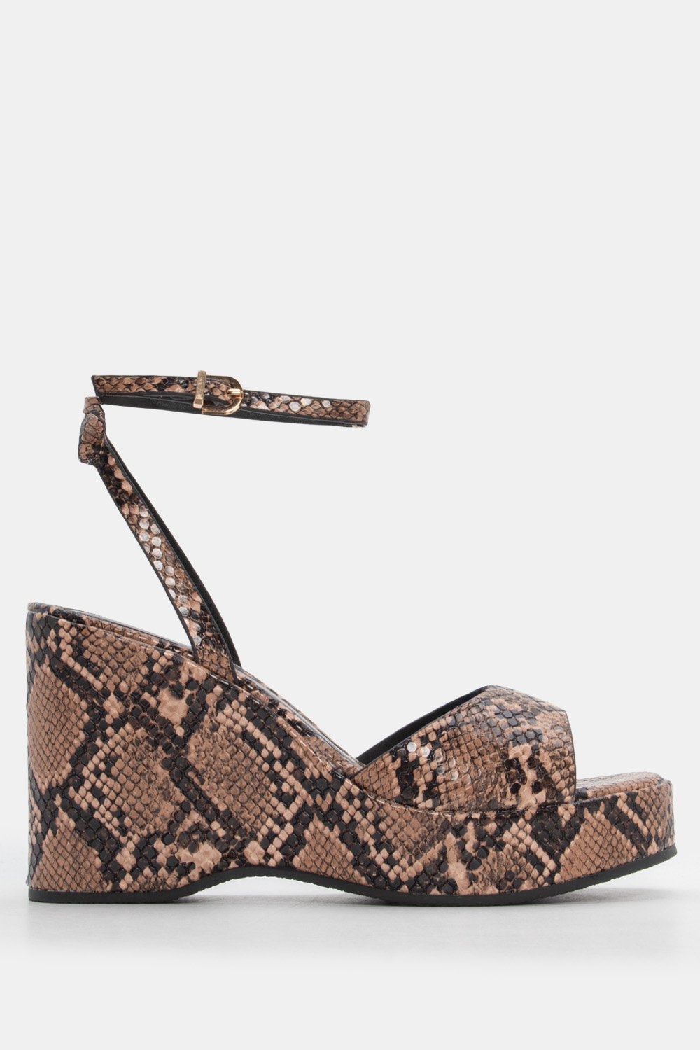 Πλατφόρμες-με-Snake-Print-Λεπτομέρεια-Μπαρέτα-Μπεζ-Σκούρο Πλατφόρμες με Snake Print Λεπτομέρεια & Μπαρέτα - Μπεζ-Σκούρο