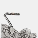 Πλατφόρμες με Snake Print Λεπτομέρεια & Μπαρέτα - Φίδι