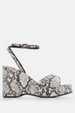 Πλατφόρμες με Snake Print Λεπτομέρεια & Μπαρέτα - Φίδι