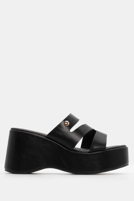 Πλατφόρμες με Ανοίγματα στο Πλάι & Λάστιχο - Μαύρο